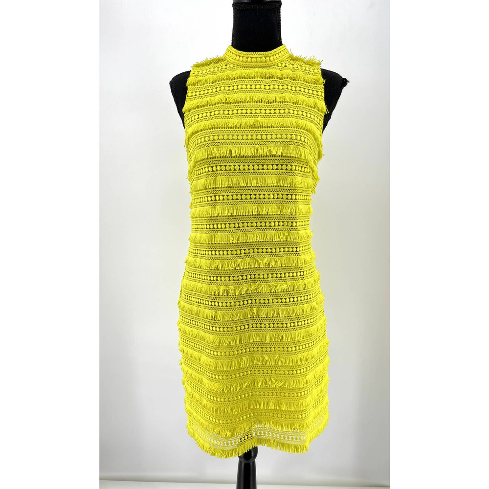 J. Crew Yellow Crochet Mini Dress